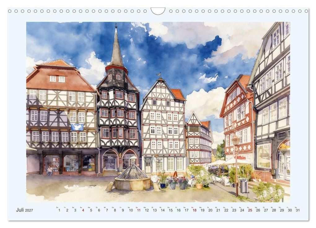 Weitere Ansicht: Die schönsten Altstädte in Hessen (Wandkalender 2027 DIN A3 quer), CALVENDO Monatskalender | Claudia Kleemann, Calvendo