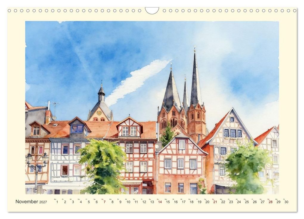 Weitere Ansicht: Die schönsten Altstädte in Hessen (Wandkalender 2027 DIN A3 quer), CALVENDO Monatskalender | Claudia Kleemann, Calvendo