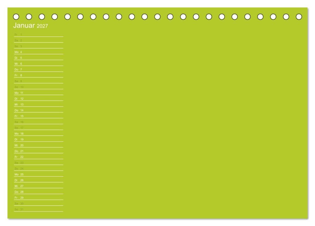 Weitere Ansicht: Bastel-Geburtstagskalender grün / Geburtstagskalender (Tischkalender 2027 DIN A5 quer), CALVENDO Monatskalender | Kreativ ist gut, Calvendo