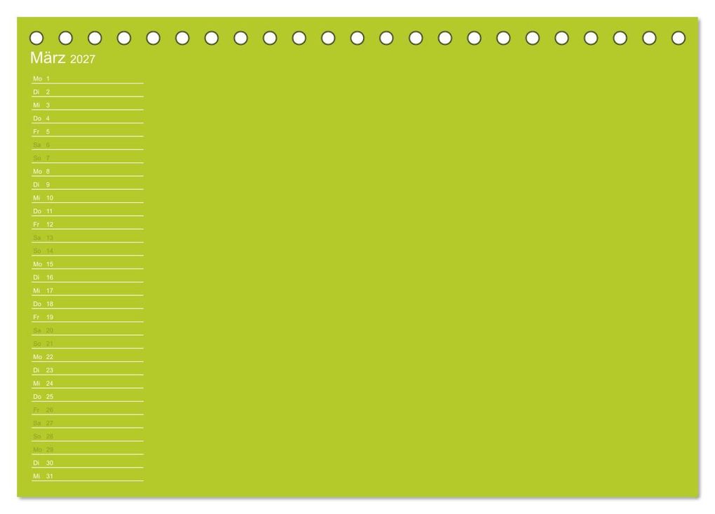 Weitere Ansicht: Bastel-Geburtstagskalender grün / Geburtstagskalender (Tischkalender 2027 DIN A5 quer), CALVENDO Monatskalender | Kreativ ist gut, Calvendo