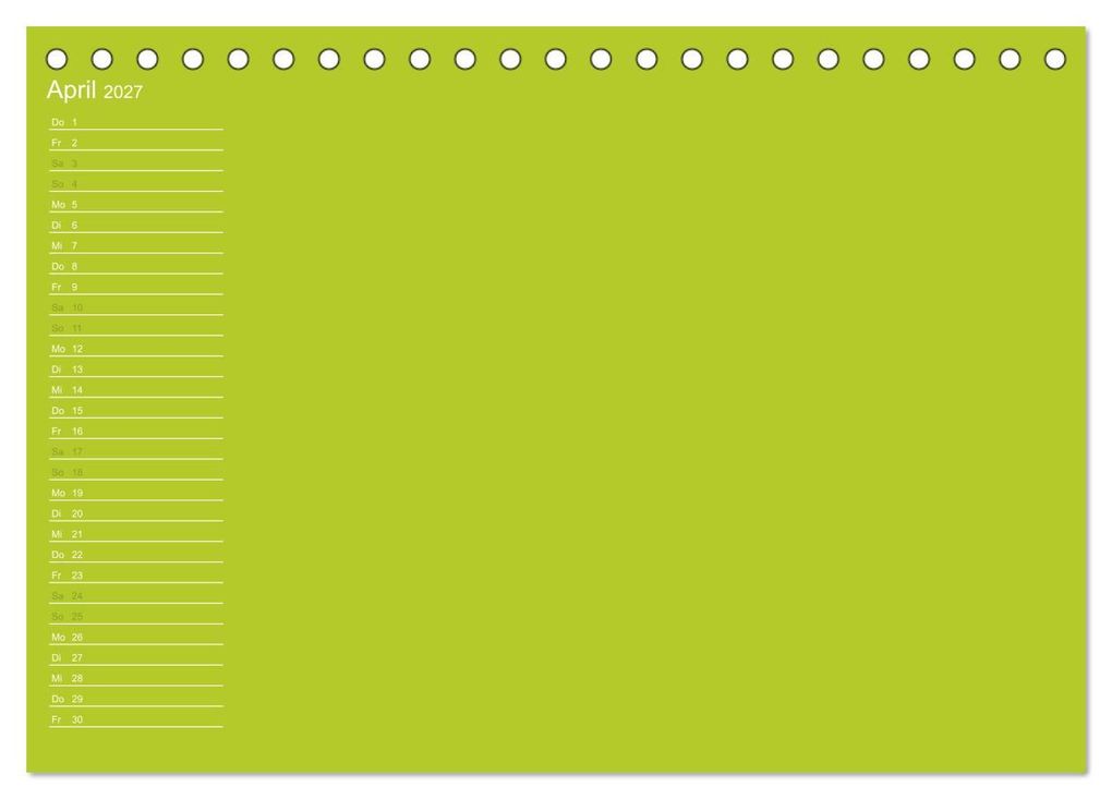 Weitere Ansicht: Bastel-Geburtstagskalender grün / Geburtstagskalender (Tischkalender 2027 DIN A5 quer), CALVENDO Monatskalender | Kreativ ist gut, Calvendo