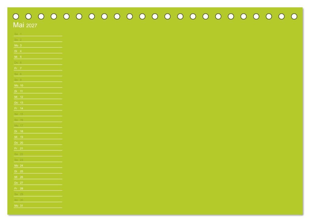 Weitere Ansicht: Bastel-Geburtstagskalender grün / Geburtstagskalender (Tischkalender 2027 DIN A5 quer), CALVENDO Monatskalender | Kreativ ist gut, Calvendo