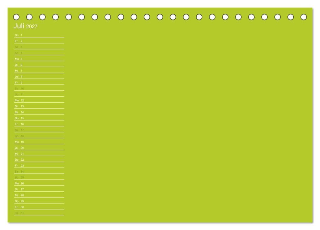 Weitere Ansicht: Bastel-Geburtstagskalender grün / Geburtstagskalender (Tischkalender 2027 DIN A5 quer), CALVENDO Monatskalender | Kreativ ist gut, Calvendo