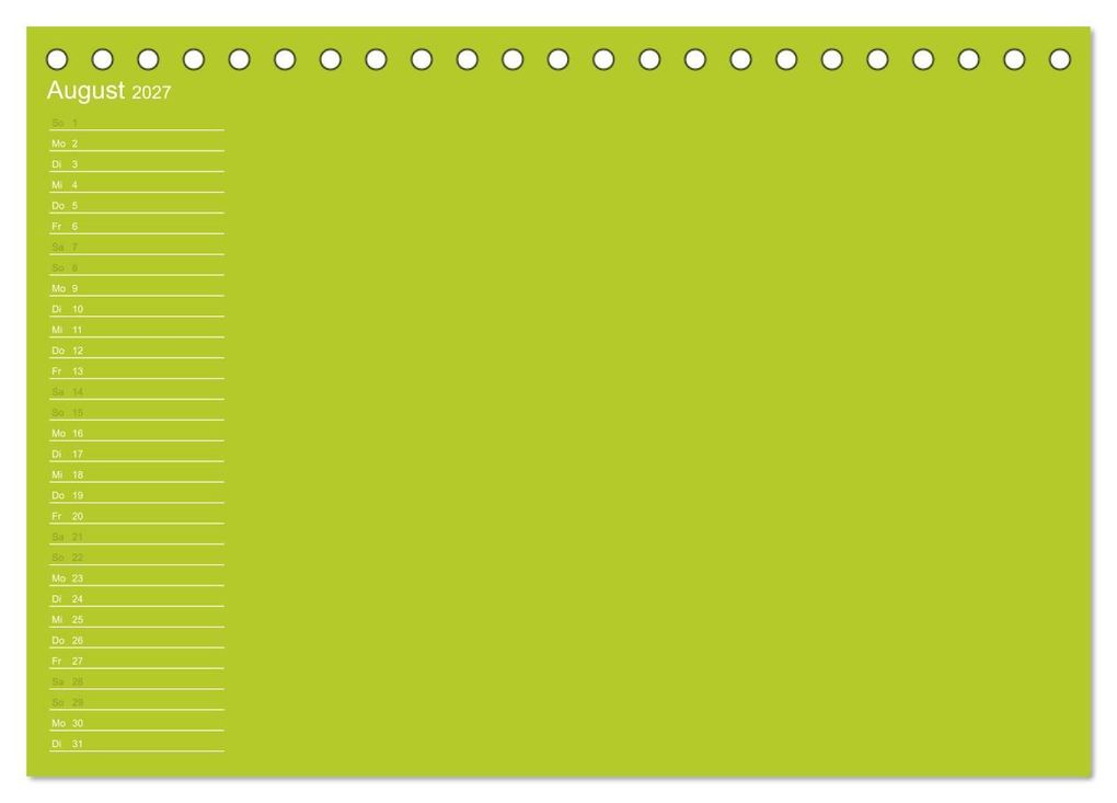 Weitere Ansicht: Bastel-Geburtstagskalender grün / Geburtstagskalender (Tischkalender 2027 DIN A5 quer), CALVENDO Monatskalender | Kreativ ist gut, Calvendo
