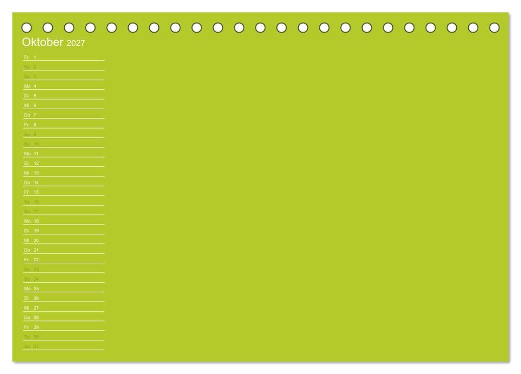 Weitere Ansicht: Bastel-Geburtstagskalender grün / Geburtstagskalender (Tischkalender 2027 DIN A5 quer), CALVENDO Monatskalender | Kreativ ist gut, Calvendo