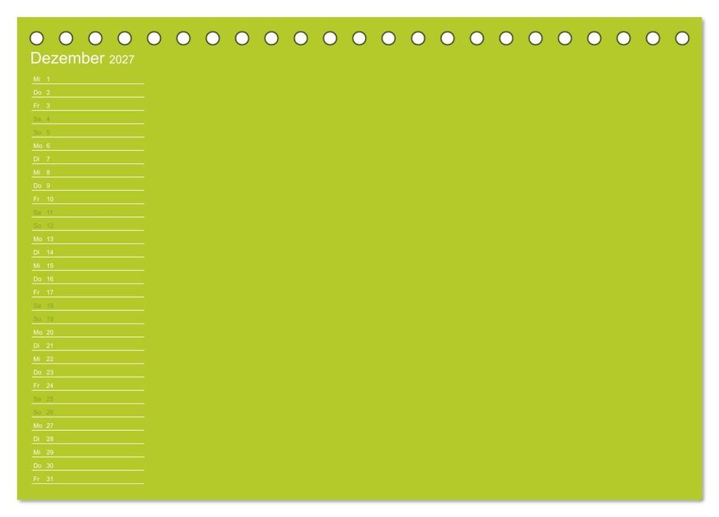 Weitere Ansicht: Bastel-Geburtstagskalender grün / Geburtstagskalender (Tischkalender 2027 DIN A5 quer), CALVENDO Monatskalender | Kreativ ist gut, Calvendo