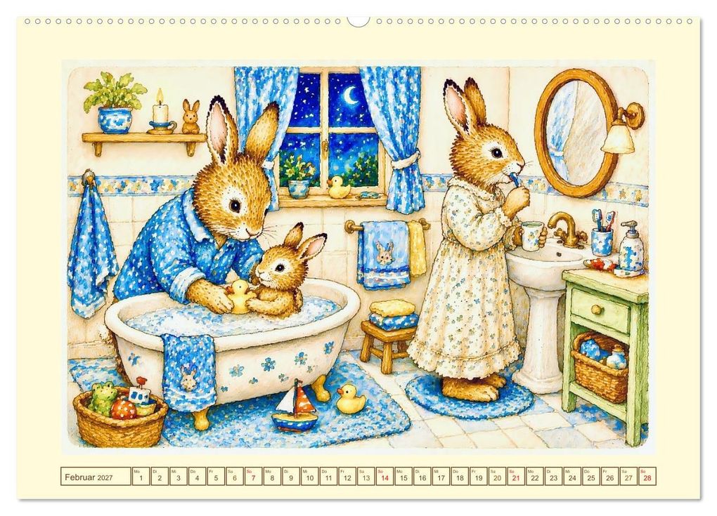 Weitere Ansicht: Bei Familie Hase (hochwertiger Premium Wandkalender 2027 DIN A2 quer), Kunstdruck in Hochglanz | Steffani Lehmann, Calvendo