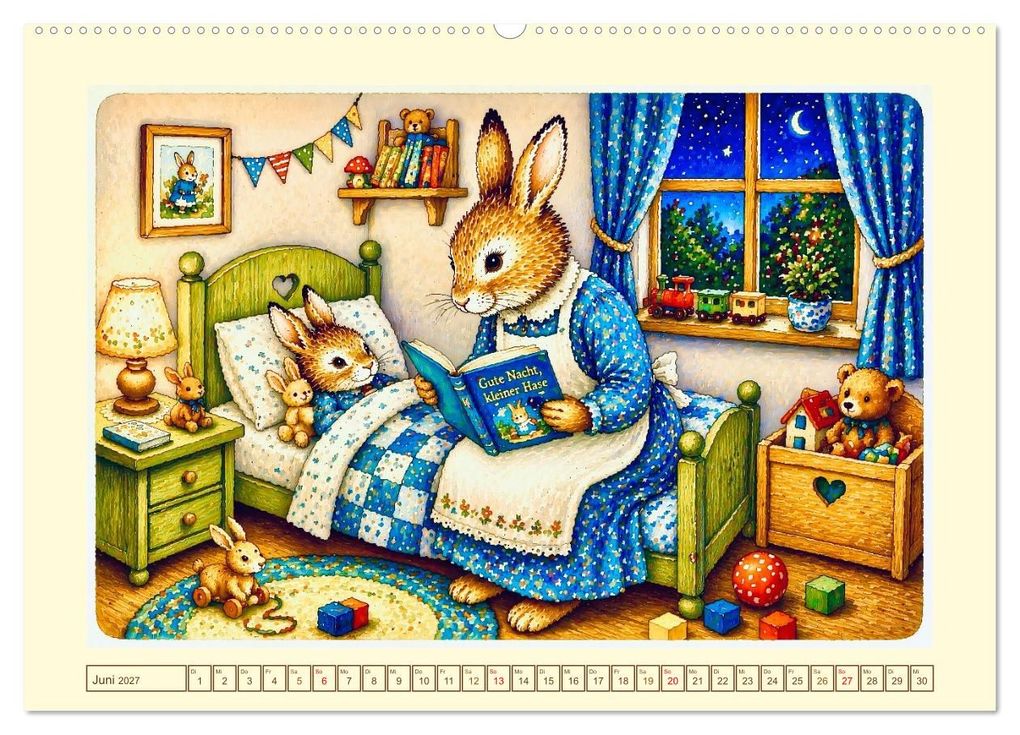 Weitere Ansicht: Bei Familie Hase (hochwertiger Premium Wandkalender 2027 DIN A2 quer), Kunstdruck in Hochglanz | Steffani Lehmann, Calvendo