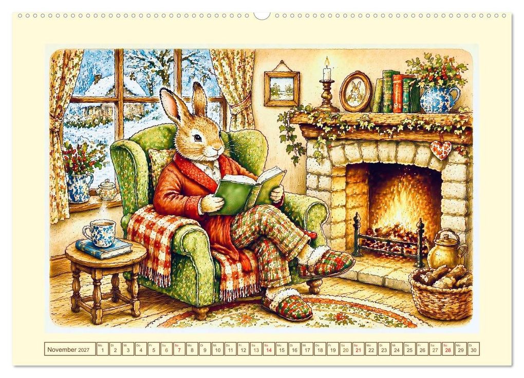 Weitere Ansicht: Bei Familie Hase (hochwertiger Premium Wandkalender 2027 DIN A2 quer), Kunstdruck in Hochglanz | Steffani Lehmann, Calvendo