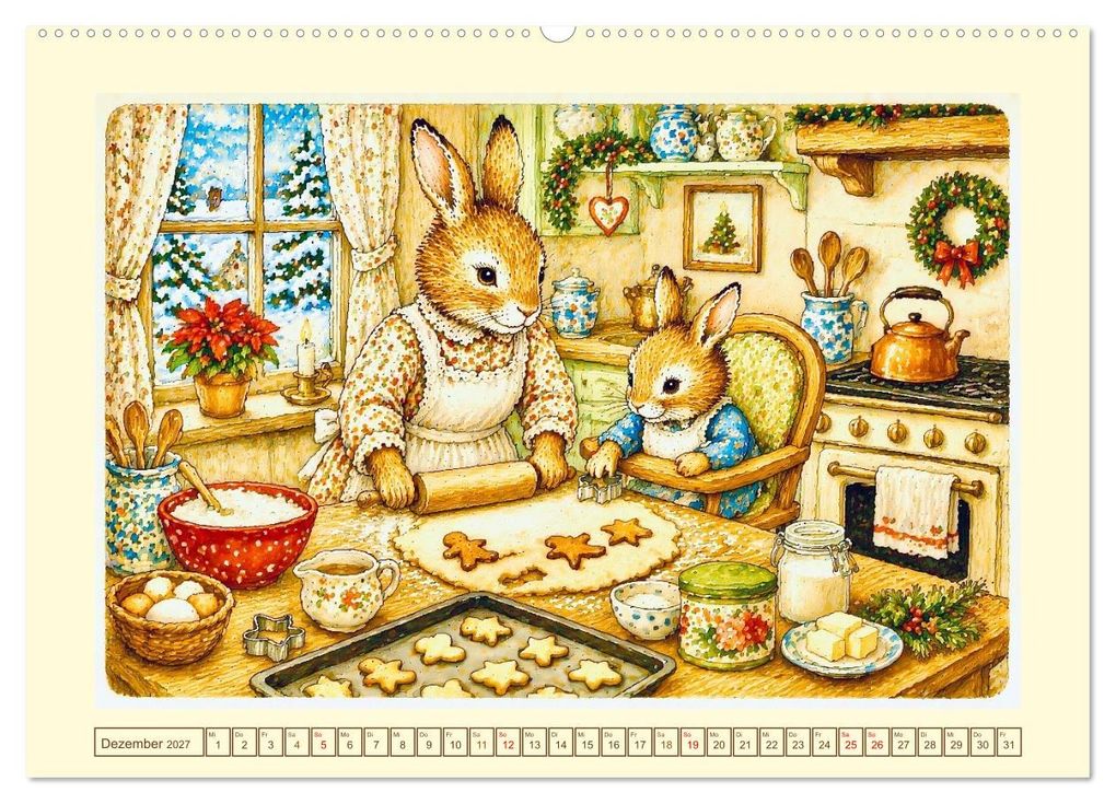 Weitere Ansicht: Bei Familie Hase (hochwertiger Premium Wandkalender 2027 DIN A2 quer), Kunstdruck in Hochglanz | Steffani Lehmann, Calvendo