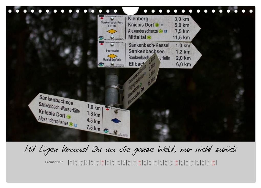 Weitere Ansicht: Kleine und große Wahrheiten - Sprüche zum Nachdenken (Wandkalender 2027 DIN A4 quer), CALVENDO Monatskalender | Ursula Di Chito, Calvendo