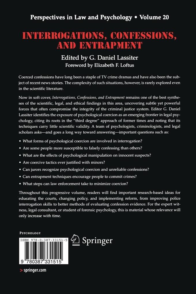 Weitere Ansicht: Interrogations, Confessions, and Entrapment