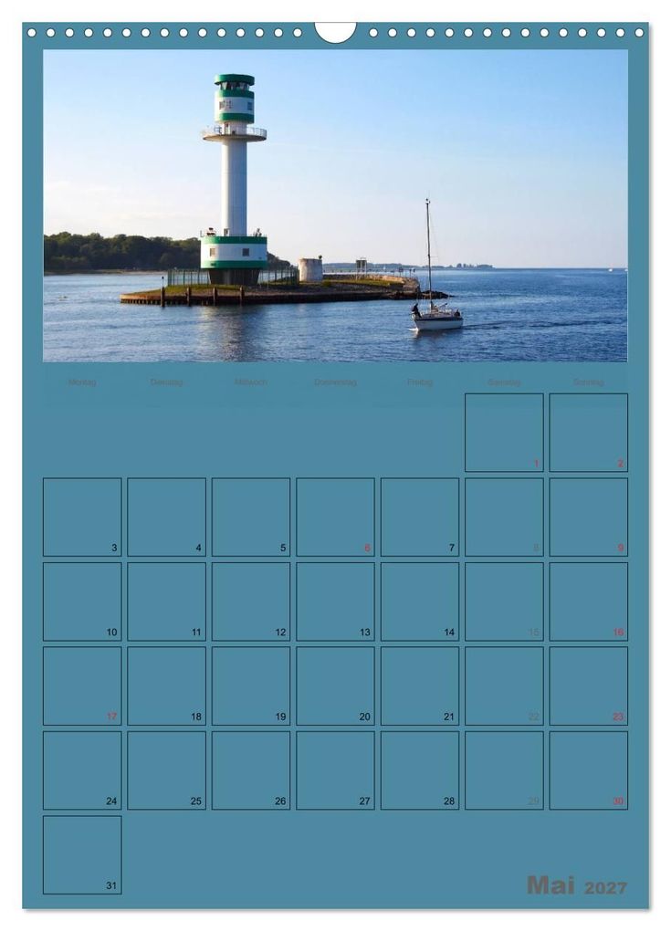 Weitere Ansicht: Rund um die Kieler Förde / Planer (Wandkalender 2027 DIN A3 hoch), CALVENDO Monatskalender | Veronika Rix, Calvendo