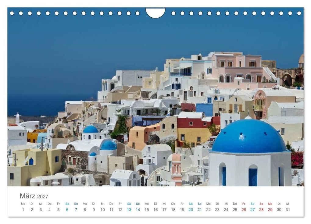 Weitere Ansicht: Santorin - Perle der Kykladen (Wandkalender 2027 DIN A4 quer), CALVENDO Monatskalender | Rainer Tewes, Calvendo