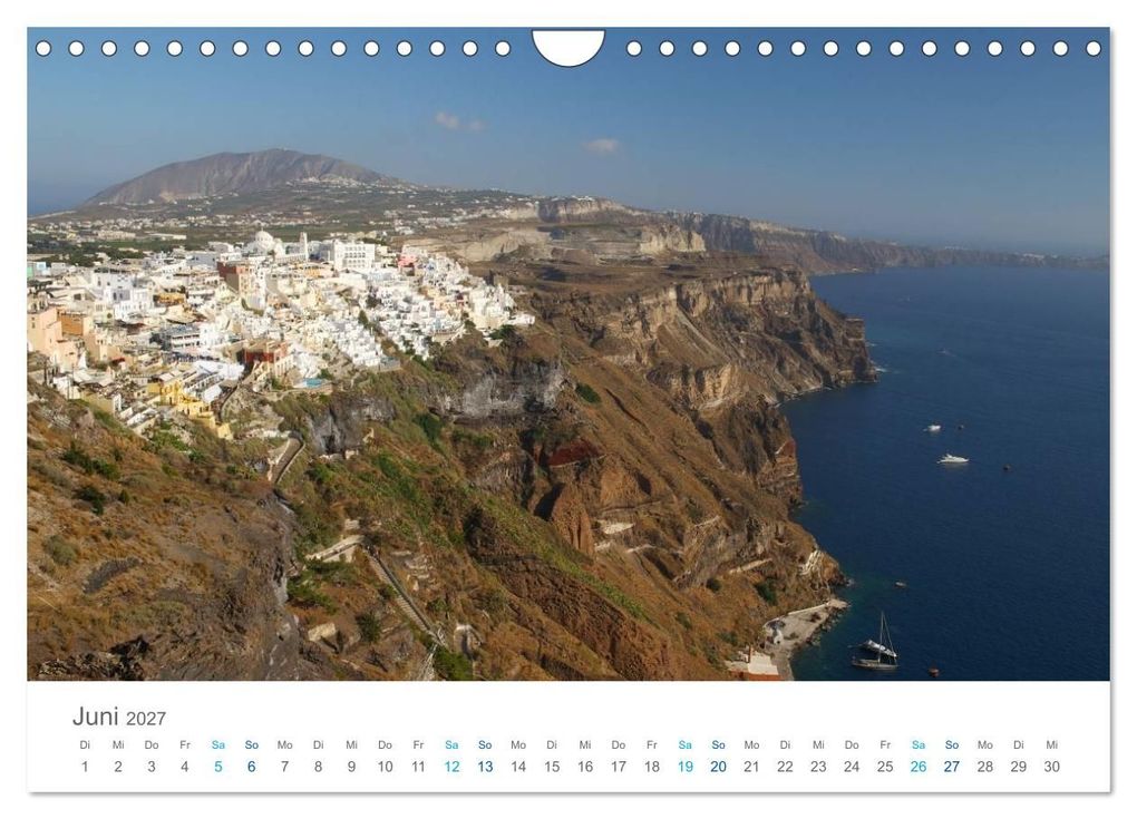 Weitere Ansicht: Santorin - Perle der Kykladen (Wandkalender 2027 DIN A4 quer), CALVENDO Monatskalender | Rainer Tewes, Calvendo