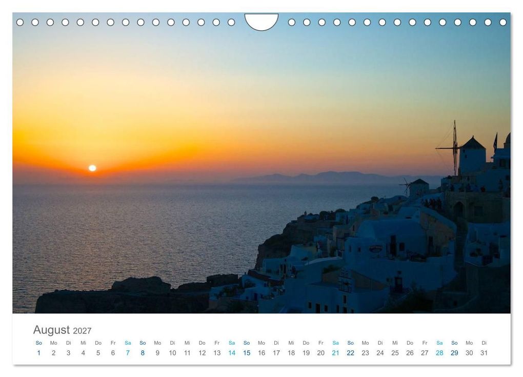 Weitere Ansicht: Santorin - Perle der Kykladen (Wandkalender 2027 DIN A4 quer), CALVENDO Monatskalender | Rainer Tewes, Calvendo