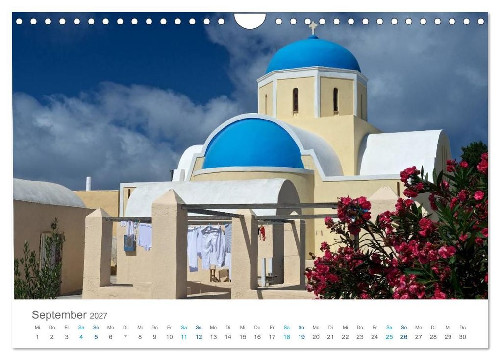 Weitere Ansicht: Santorin - Perle der Kykladen (Wandkalender 2027 DIN A4 quer), CALVENDO Monatskalender | Rainer Tewes, Calvendo