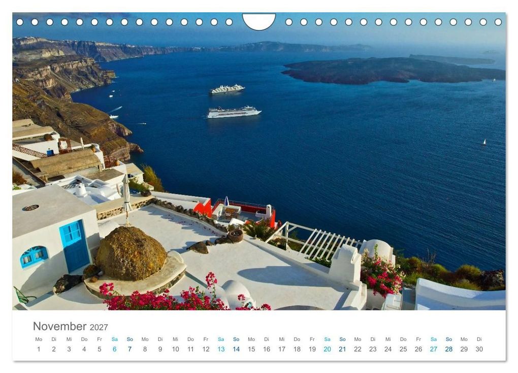 Weitere Ansicht: Santorin - Perle der Kykladen (Wandkalender 2027 DIN A4 quer), CALVENDO Monatskalender | Rainer Tewes, Calvendo