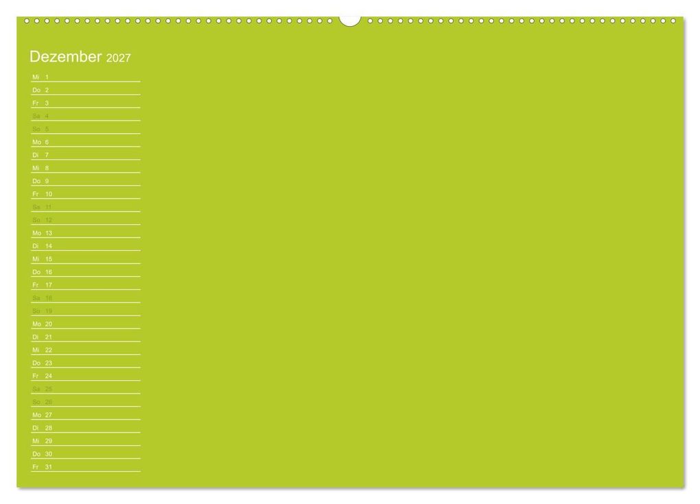Weitere Ansicht: Bastel-Geburtstagskalender grün / Geburtstagskalender (Wandkalender 2027 DIN A2 quer), CALVENDO Monatskalender | Kreativ ist gut, Calvendo