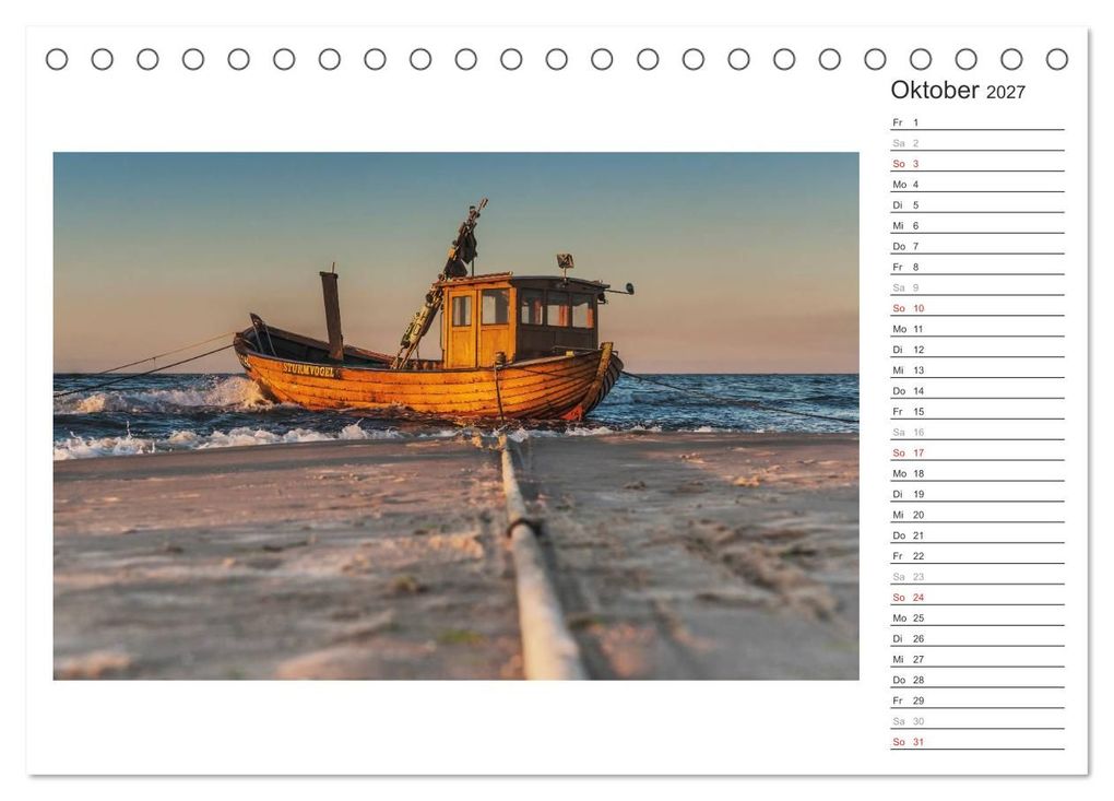 Weitere Ansicht: Zeit für Erholung - Insel Usedom / Geburtstagskalender (Tischkalender 2027 DIN A5 quer), CALVENDO Monatskalender | Gunter Kirsch, Calvendo
