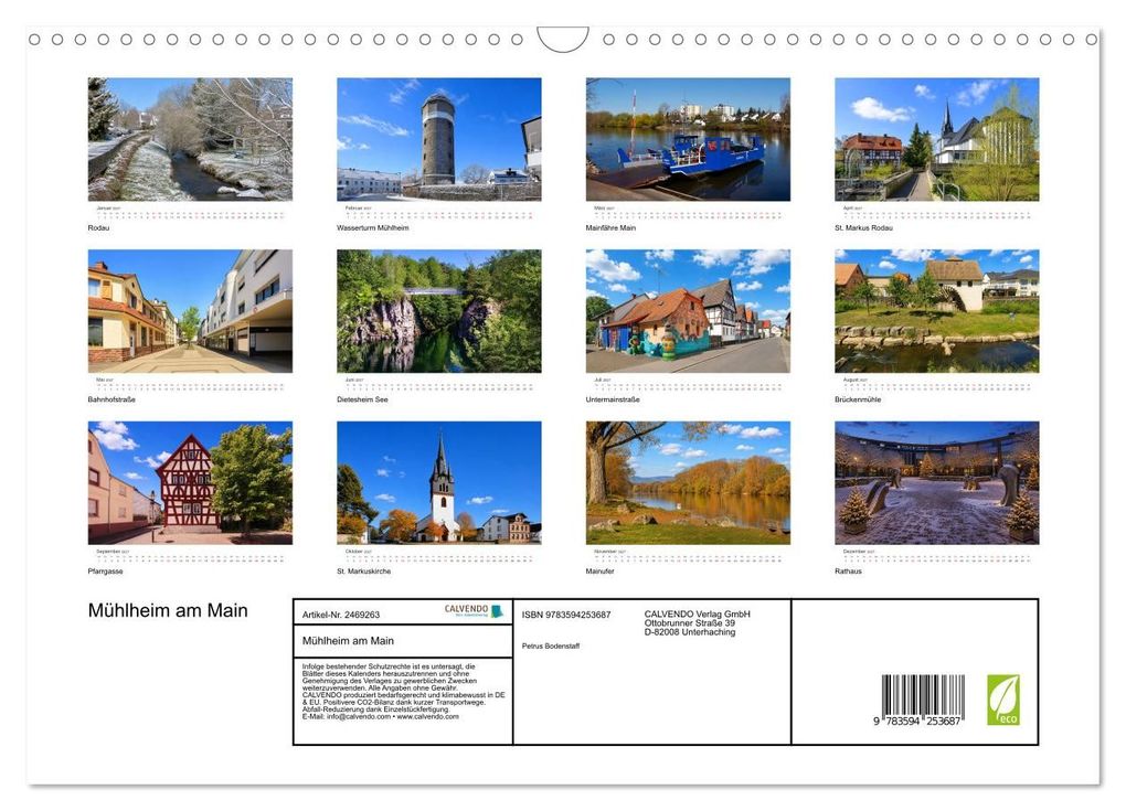 Weitere Ansicht: Mühlheim am Main (Wandkalender 2027 DIN A3 quer), CALVENDO Monatskalender | Petrus Bodenstaff, Calvendo