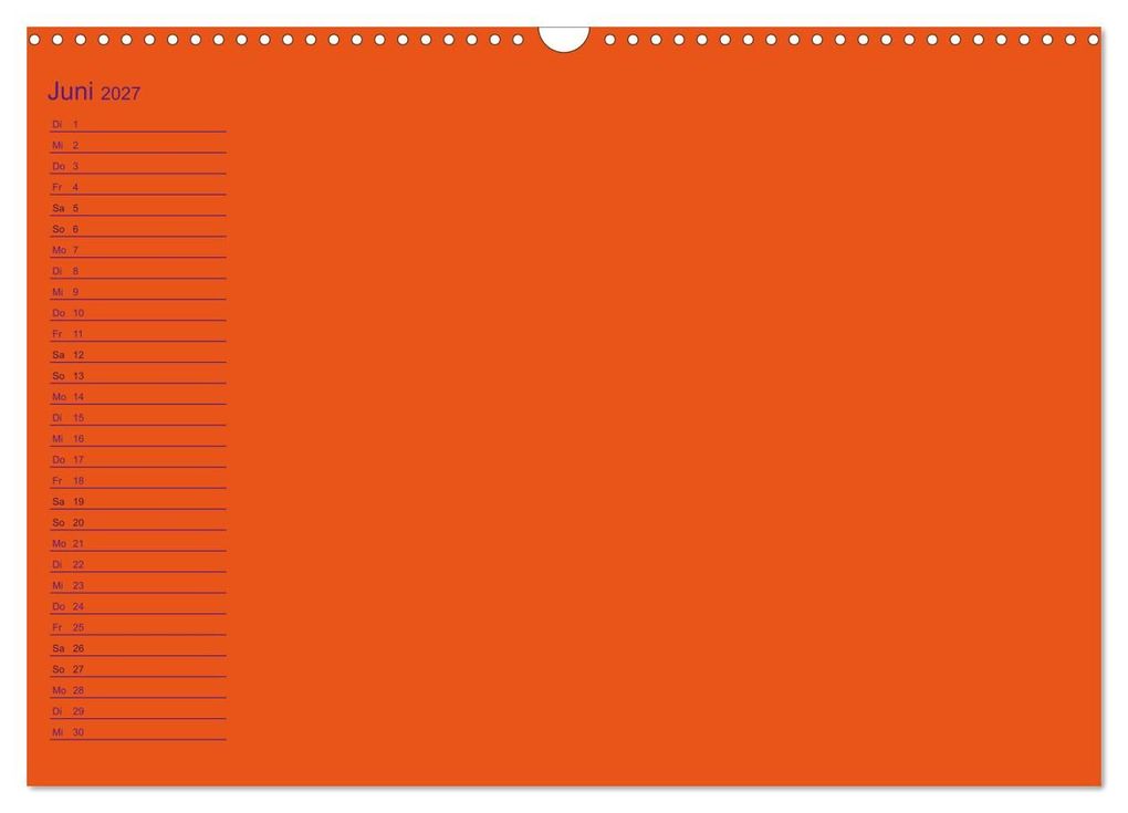 Weitere Ansicht: Bastel-Geburtstagskalender orange / Geburtstagskalender (Wandkalender 2027 DIN A3 quer), CALVENDO Monatskalender | Kreativ ist gut, Calvendo