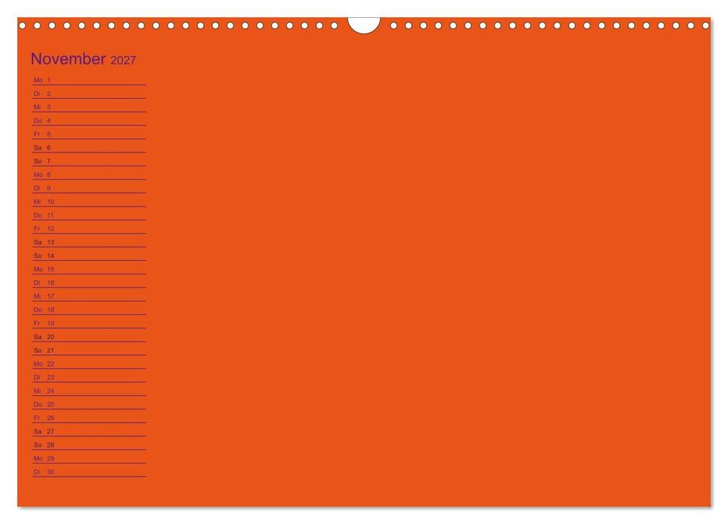 Weitere Ansicht: Bastel-Geburtstagskalender orange / Geburtstagskalender (Wandkalender 2027 DIN A3 quer), CALVENDO Monatskalender | Kreativ ist gut, Calvendo