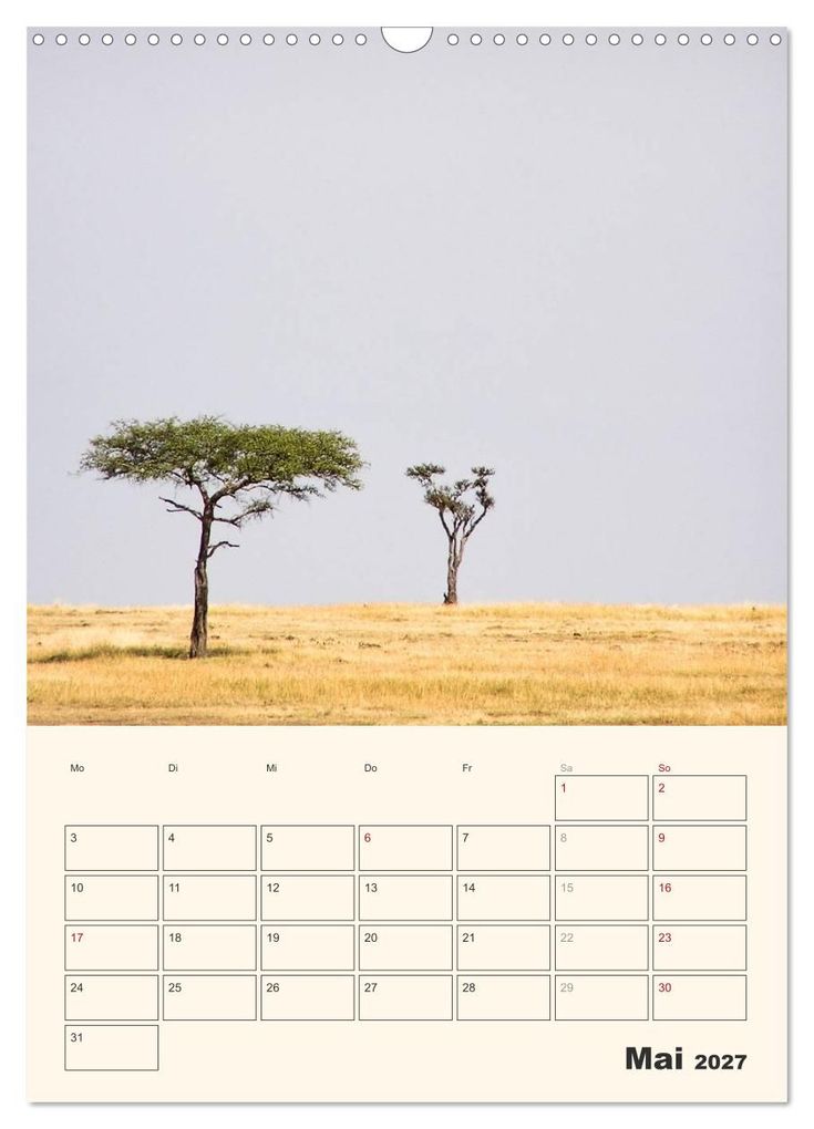 Weitere Ansicht: Kenia - Terminplaner (Wandkalender 2027 DIN A3 hoch), CALVENDO Monatskalender | Sabine Bieg, Calvendo