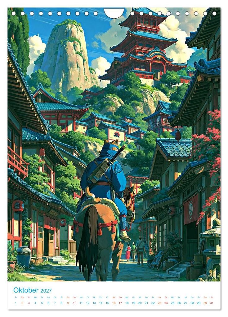 Weitere Ansicht: Ninja-Katzen - im Anime-Stil (Wandkalender 2027 DIN A4 hoch), CALVENDO Monatskalender | Val Thoermer, Calvendo