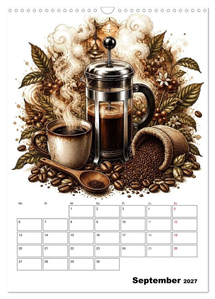 Weitere Ansicht: Kaffeeverliebt (Wandkalender 2027 DIN A3 hoch), CALVENDO Monatskalender | Liam Blue, Calvendo