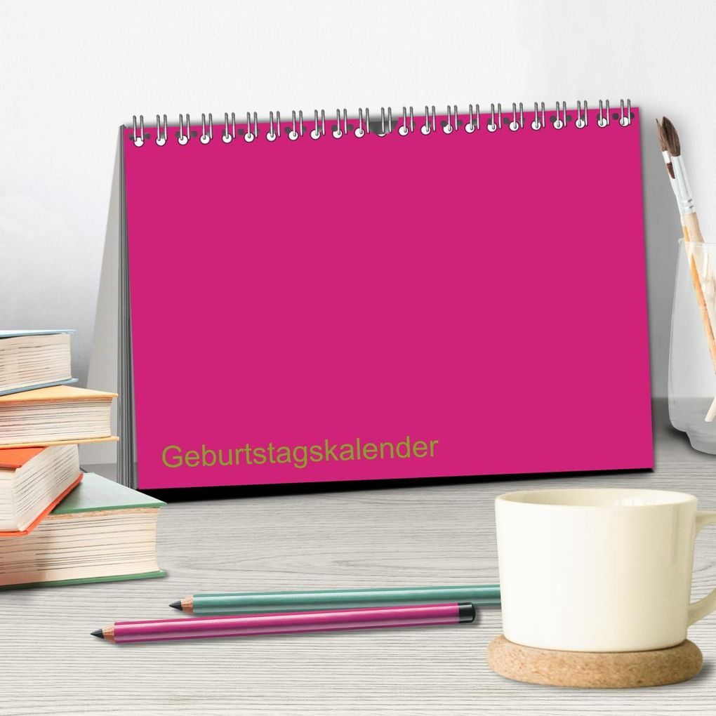 Weitere Ansicht: Bastel-Geburtstagskalender pink / Geburtstagskalender (Tischkalender 2027 DIN A5 quer), CALVENDO Monatskalender | Kreativ ist gut, Calvendo