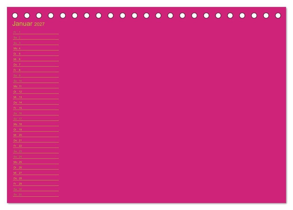 Weitere Ansicht: Bastel-Geburtstagskalender pink / Geburtstagskalender (Tischkalender 2027 DIN A5 quer), CALVENDO Monatskalender | Kreativ ist gut, Calvendo