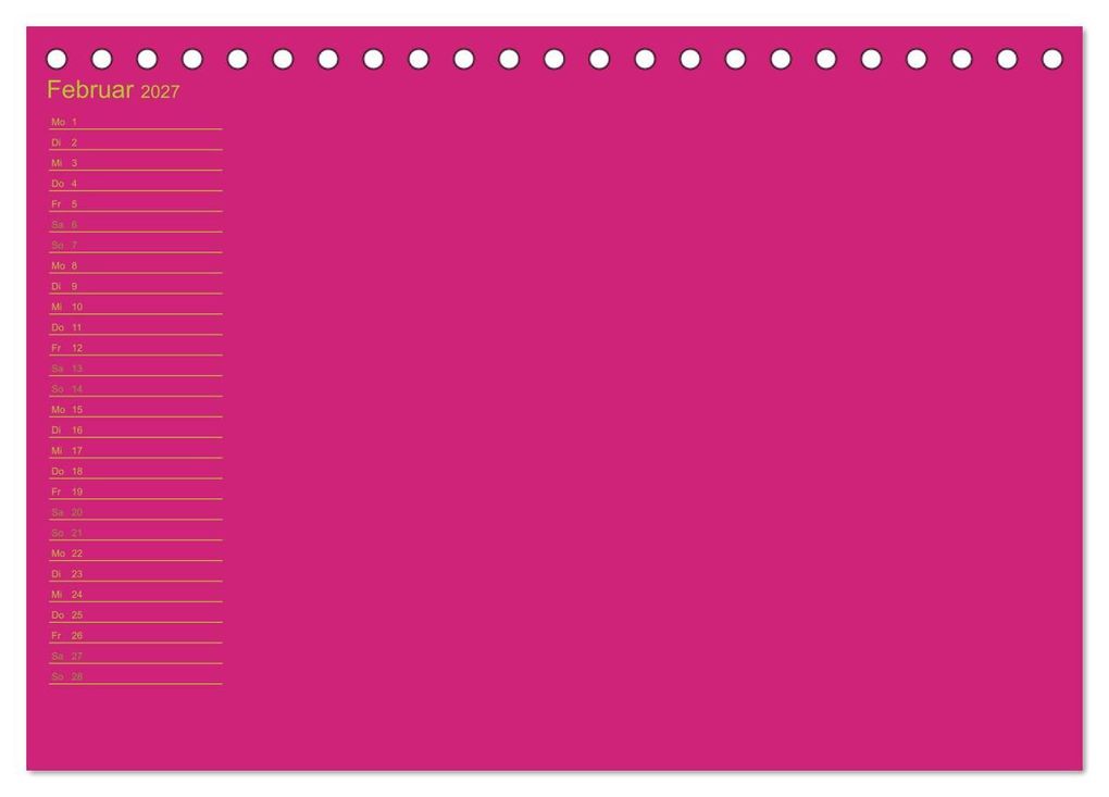 Weitere Ansicht: Bastel-Geburtstagskalender pink / Geburtstagskalender (Tischkalender 2027 DIN A5 quer), CALVENDO Monatskalender | Kreativ ist gut, Calvendo