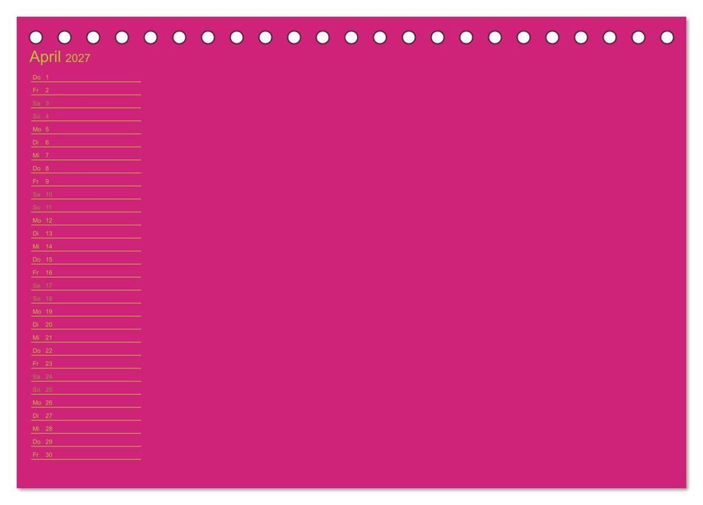 Weitere Ansicht: Bastel-Geburtstagskalender pink / Geburtstagskalender (Tischkalender 2027 DIN A5 quer), CALVENDO Monatskalender | Kreativ ist gut, Calvendo