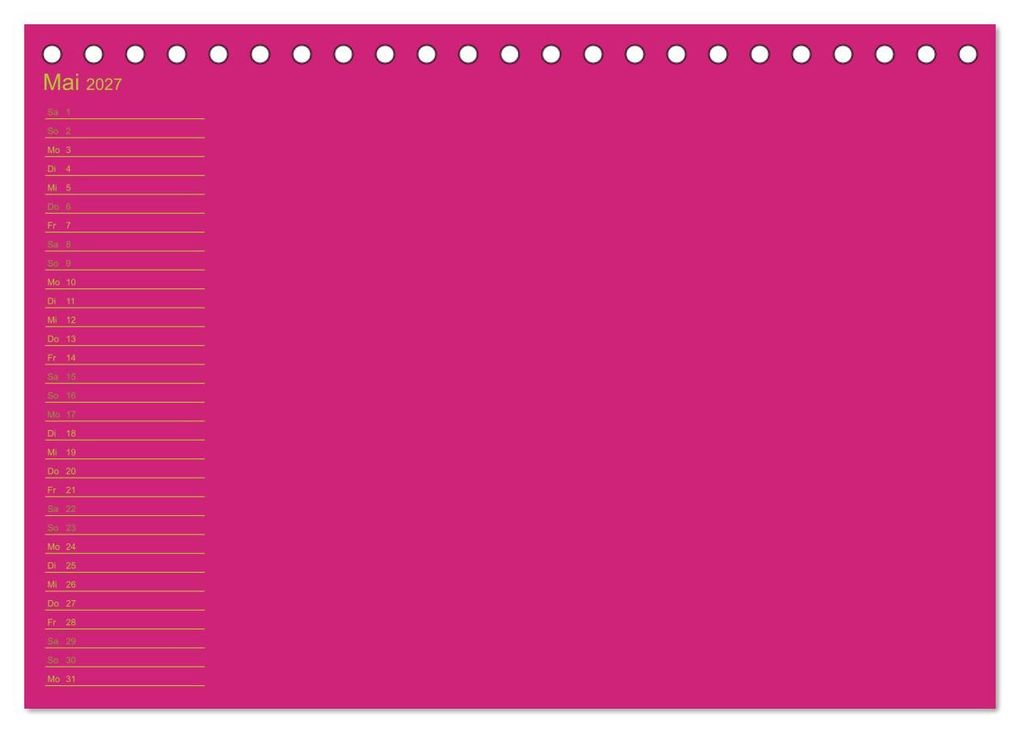 Weitere Ansicht: Bastel-Geburtstagskalender pink / Geburtstagskalender (Tischkalender 2027 DIN A5 quer), CALVENDO Monatskalender | Kreativ ist gut, Calvendo