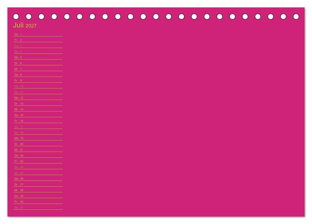 Weitere Ansicht: Bastel-Geburtstagskalender pink / Geburtstagskalender (Tischkalender 2027 DIN A5 quer), CALVENDO Monatskalender | Kreativ ist gut, Calvendo