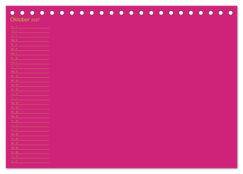Weitere Ansicht: Bastel-Geburtstagskalender pink / Geburtstagskalender (Tischkalender 2027 DIN A5 quer), CALVENDO Monatskalender | Kreativ ist gut, Calvendo