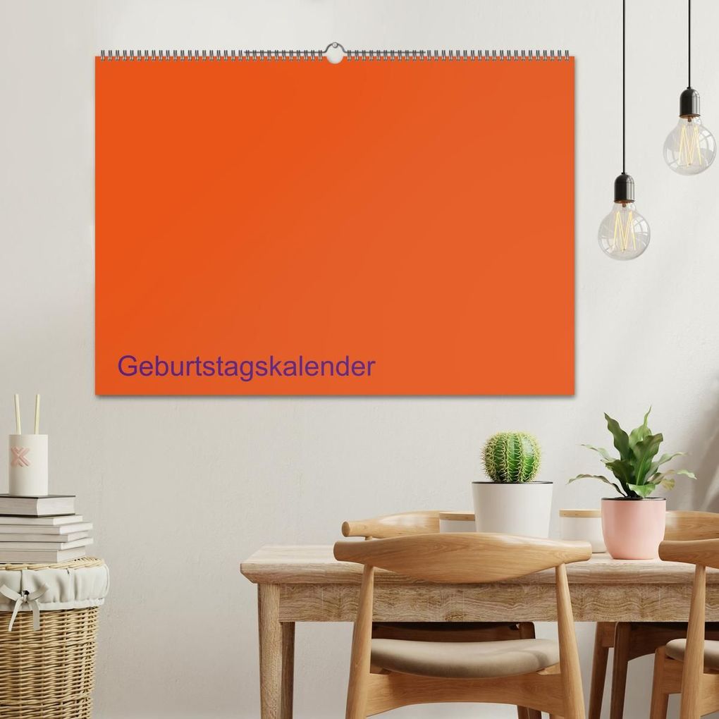 Weitere Ansicht: Bastel-Geburtstagskalender orange / Geburtstagskalender (Wandkalender 2027 DIN A2 quer), CALVENDO Monatskalender | Kreativ ist gut, Calvendo