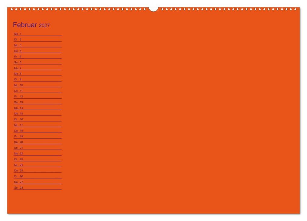 Weitere Ansicht: Bastel-Geburtstagskalender orange / Geburtstagskalender (Wandkalender 2027 DIN A2 quer), CALVENDO Monatskalender | Kreativ ist gut, Calvendo