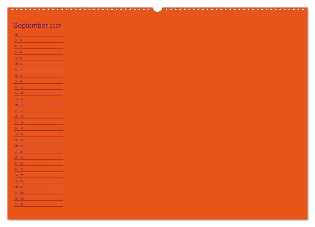 Weitere Ansicht: Bastel-Geburtstagskalender orange / Geburtstagskalender (Wandkalender 2027 DIN A2 quer), CALVENDO Monatskalender | Kreativ ist gut, Calvendo