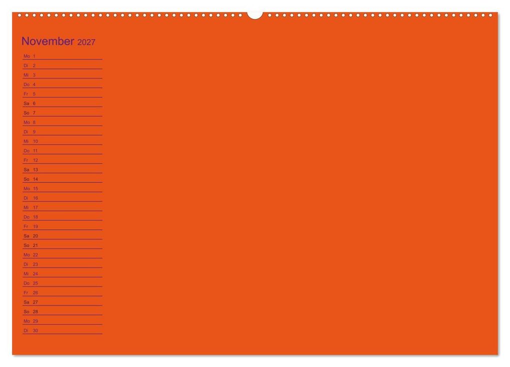 Weitere Ansicht: Bastel-Geburtstagskalender orange / Geburtstagskalender (Wandkalender 2027 DIN A2 quer), CALVENDO Monatskalender | Kreativ ist gut, Calvendo