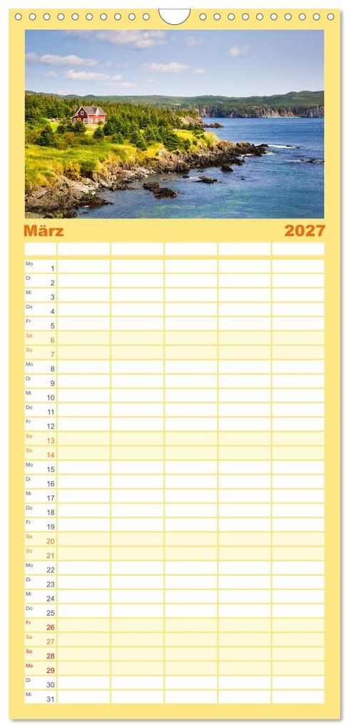 Weitere Ansicht: Familienplaner 2027 - Neufundland - wilde Schönheit im Atlantik mit 5 Spalten (Wandkalender, 21 x 45 cm) CALVENDO | Sabine Jost, Calvendo