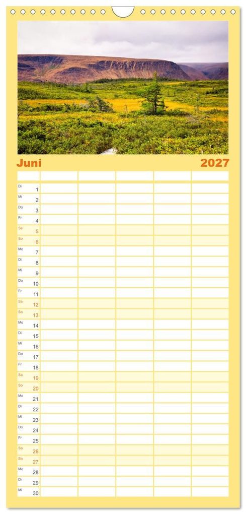 Weitere Ansicht: Familienplaner 2027 - Neufundland - wilde Schönheit im Atlantik mit 5 Spalten (Wandkalender, 21 x 45 cm) CALVENDO | Sabine Jost, Calvendo