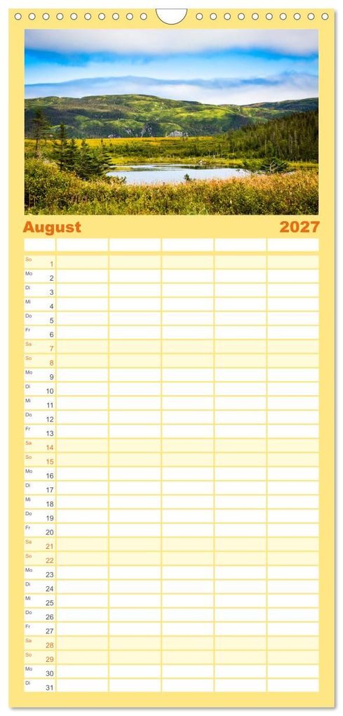 Weitere Ansicht: Familienplaner 2027 - Neufundland - wilde Schönheit im Atlantik mit 5 Spalten (Wandkalender, 21 x 45 cm) CALVENDO | Sabine Jost, Calvendo