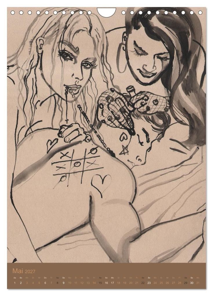 Weitere Ansicht: Boyz n Girlz - Illustrationen aus dem jungen Berliner Straßenleben mit einer Gangster Note von SARA HORWATH (Wandkalender 2027 DIN A4 hoch), CALVENDO Monatskalender | Sara Horwath, Calvendo
