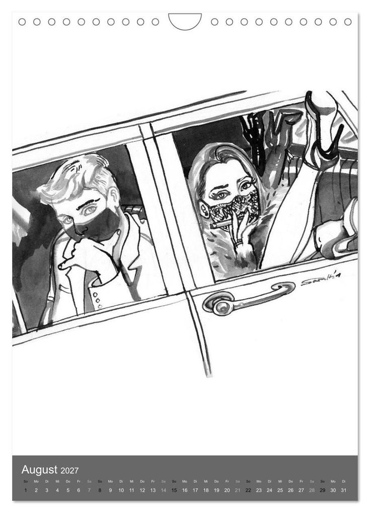 Weitere Ansicht: Boyz n Girlz - Illustrationen aus dem jungen Berliner Straßenleben mit einer Gangster Note von SARA HORWATH (Wandkalender 2027 DIN A4 hoch), CALVENDO Monatskalender | Sara Horwath, Calvendo