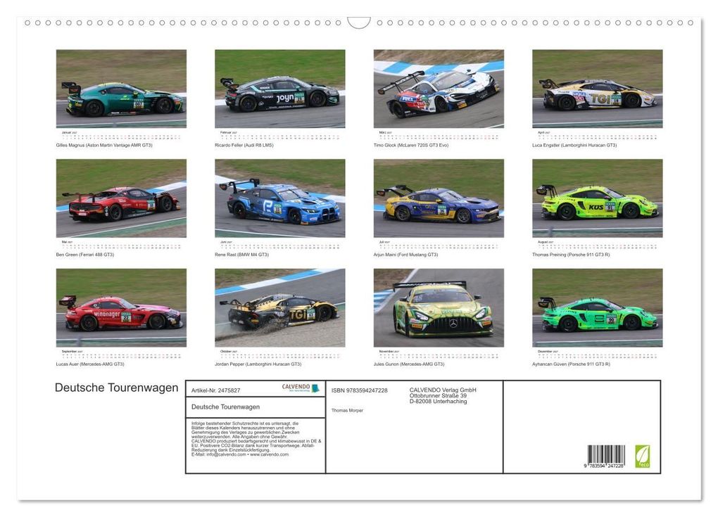 Weitere Ansicht: Deutsche Tourenwagen (Wandkalender 2027 DIN A2 quer), CALVENDO Monatskalender | Thomas Morper, Calvendo