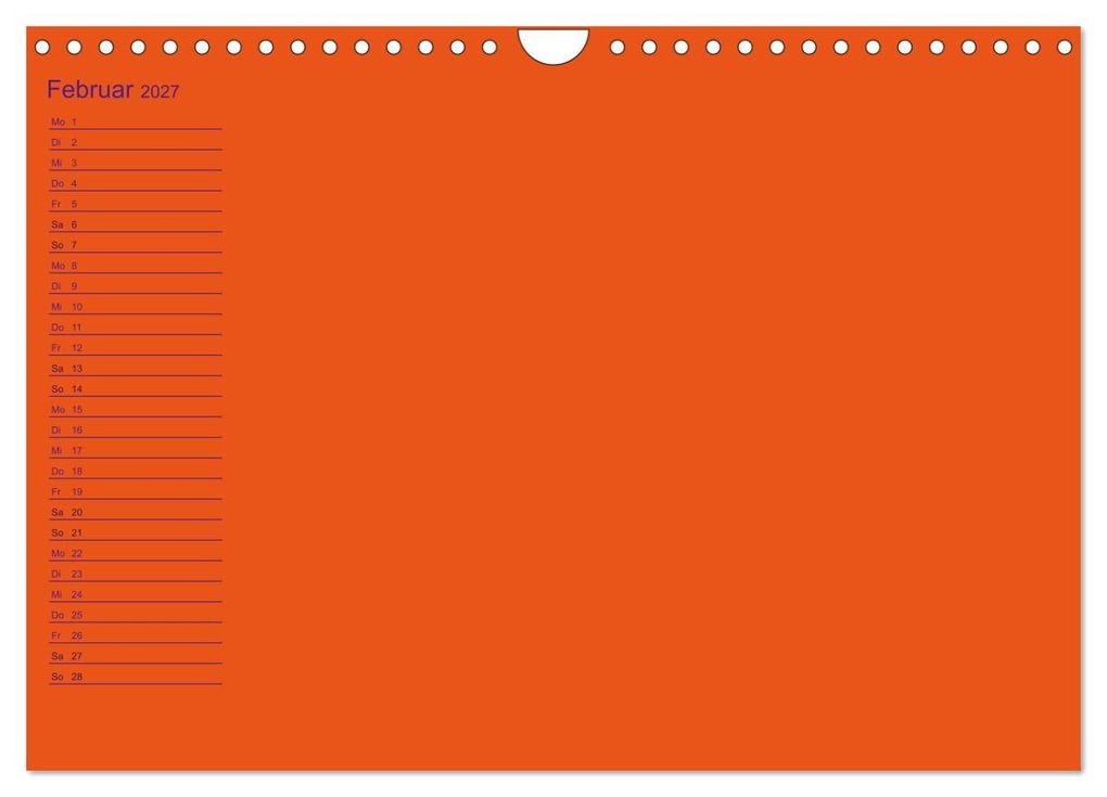 Weitere Ansicht: Bastel-Geburtstagskalender orange / Geburtstagskalender (Wandkalender 2027 DIN A4 quer), CALVENDO Monatskalender | Kreativ ist gut, Calvendo