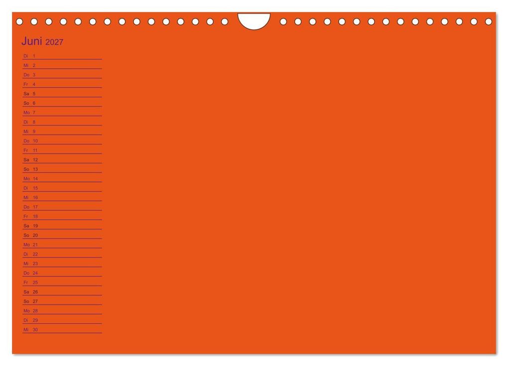 Weitere Ansicht: Bastel-Geburtstagskalender orange / Geburtstagskalender (Wandkalender 2027 DIN A4 quer), CALVENDO Monatskalender | Kreativ ist gut, Calvendo