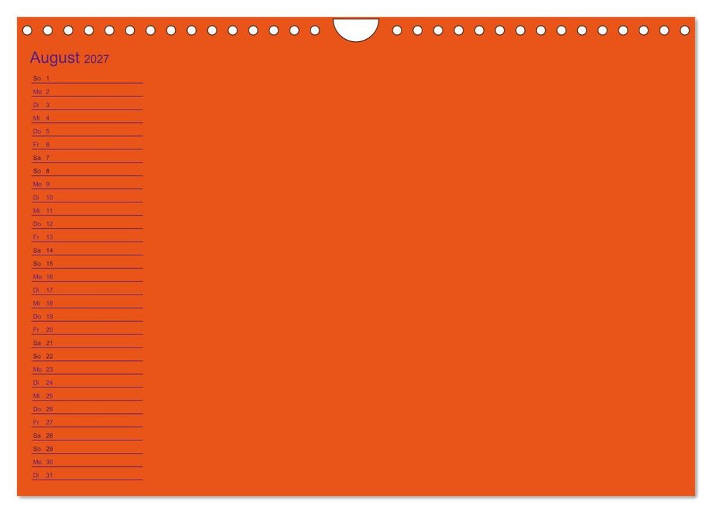 Weitere Ansicht: Bastel-Geburtstagskalender orange / Geburtstagskalender (Wandkalender 2027 DIN A4 quer), CALVENDO Monatskalender | Kreativ ist gut, Calvendo